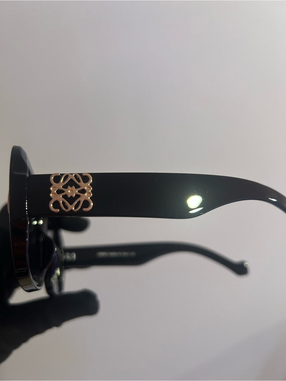 Black Sunglasses with Gold Accent Logo - Women's Accessory